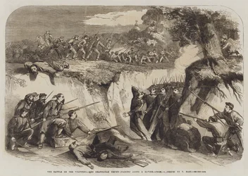 The Battle on the Volturno, the Neapolitan Troops Passing Along a Ravine